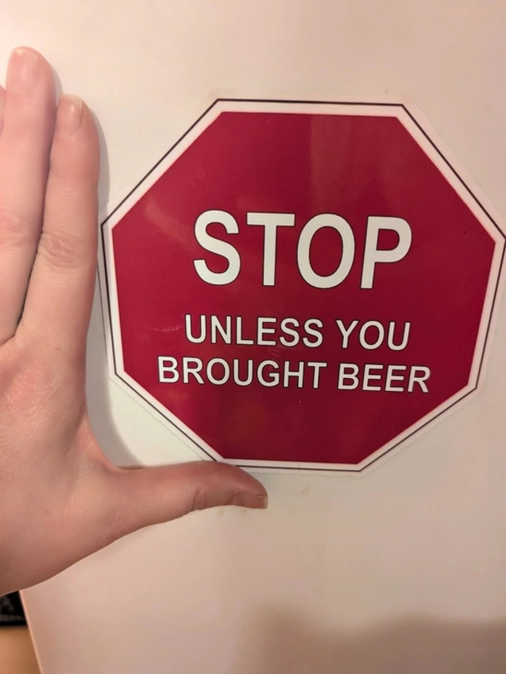 Beer Humor Stop Sign Magnet